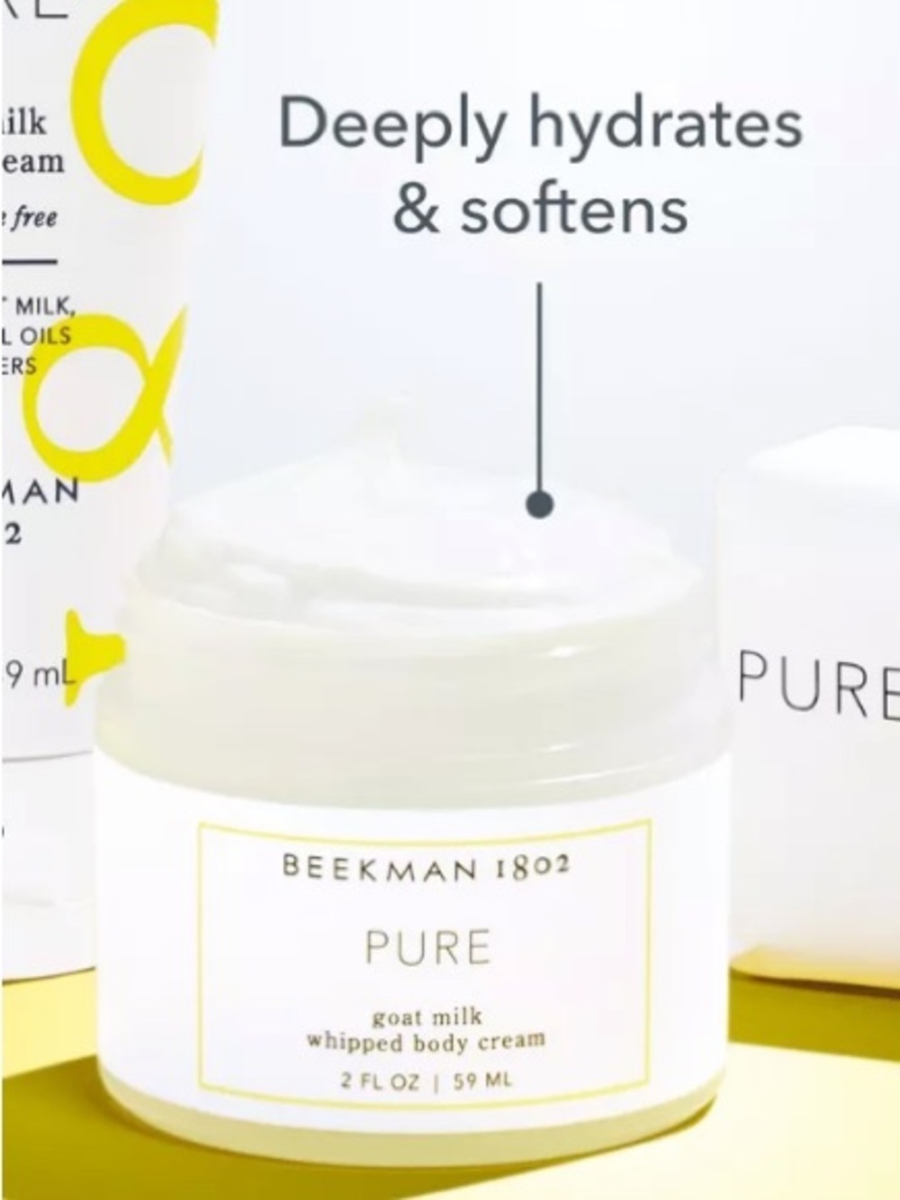 Beekman 1802 Pure Whipped Goat Milk Body Cream - White with Gold Trim